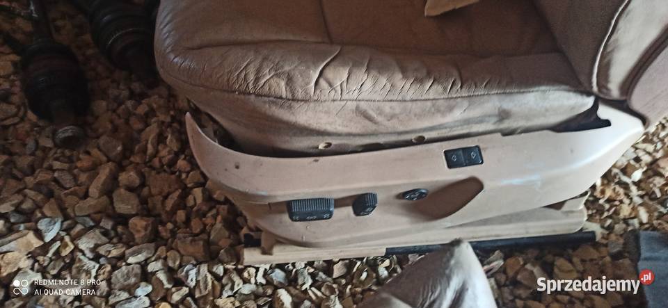 bmw e39 e38 fotel kierowcy jasna skóra europa osobowe Imielin