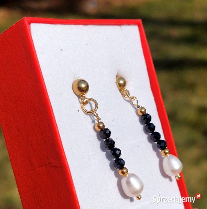 KOLCZYKI STAL SZLACHETNA SZTYFTY KAMIEŃ TURMALIN Wrocław sprzedam