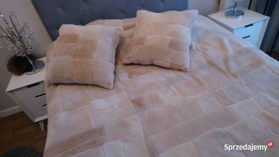 Narzuta naturalna skóra owcza beżowy podlaskie