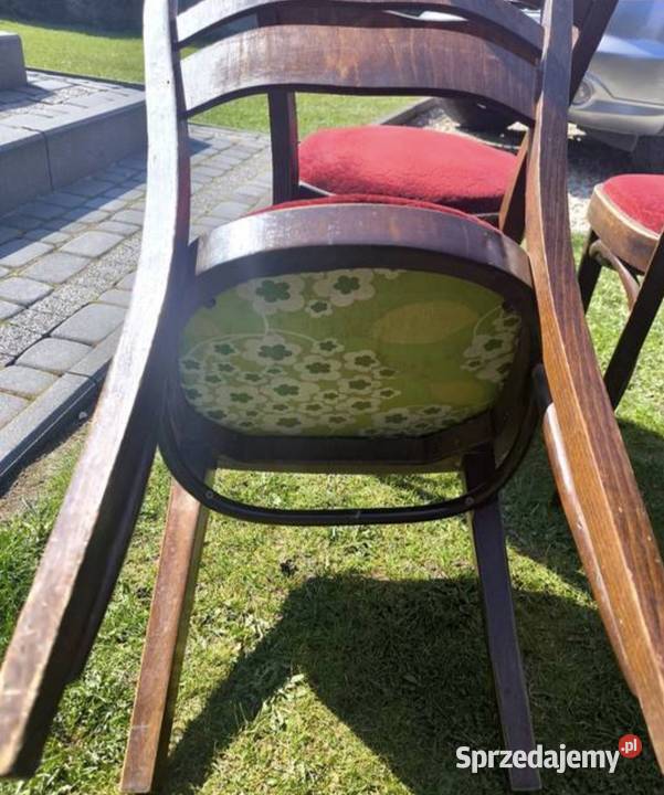 Krzesła vintage retro z dawnych lat łącznie 5 Radomsko