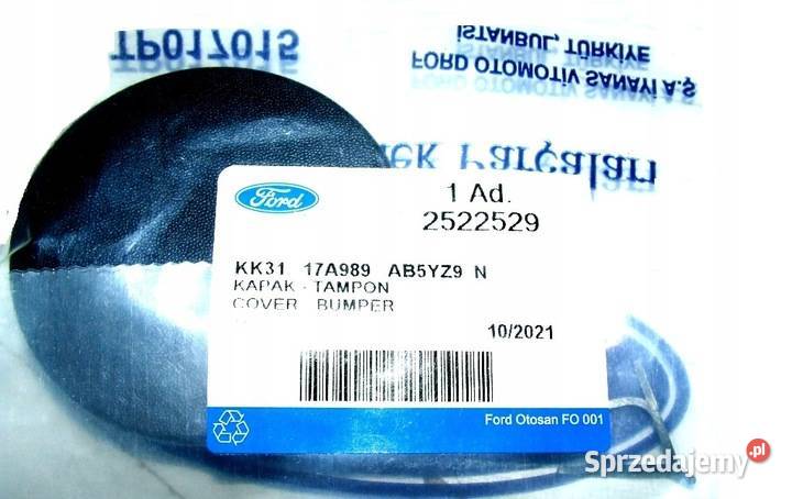 ZAŚLEPKA HAKA ZDERZAKA PRZÓD FORD TRANSIT 2019