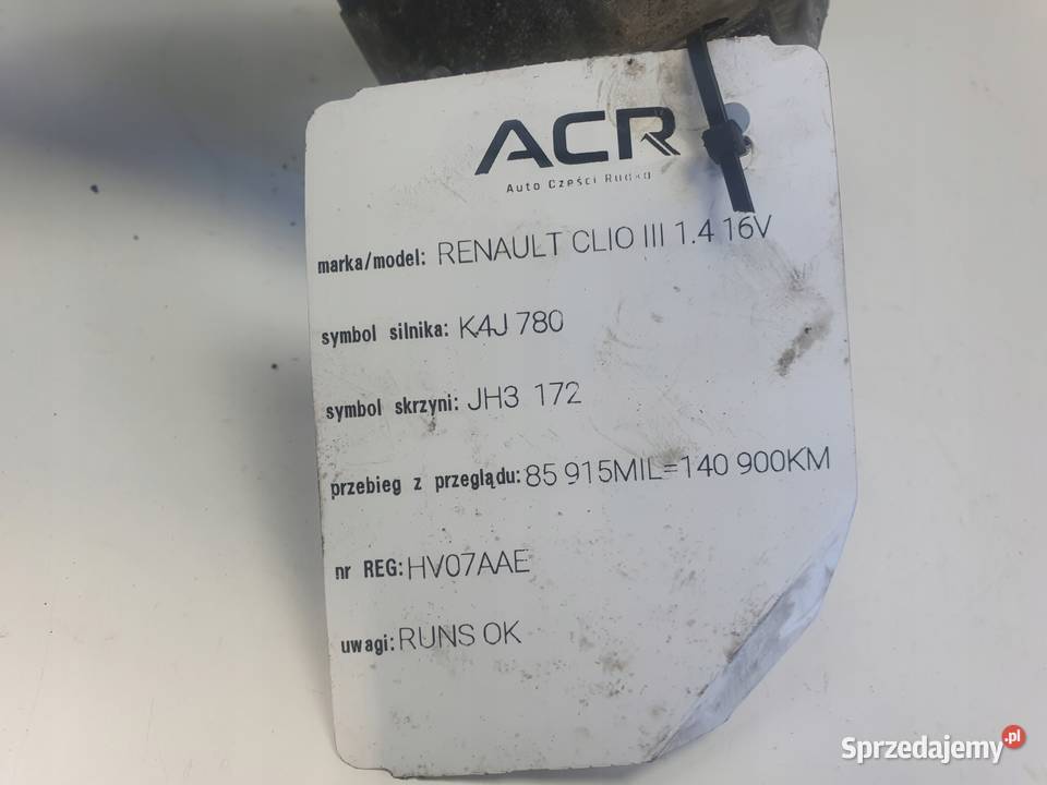 ROZRUSZNIK Renault Clio III 14 16V ROZRUSZNIK osobowe Chełm