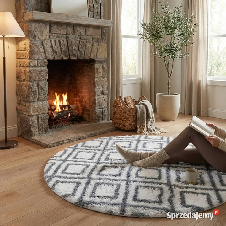 Dywan okrągły do salonu shaggy DECOR Opole
