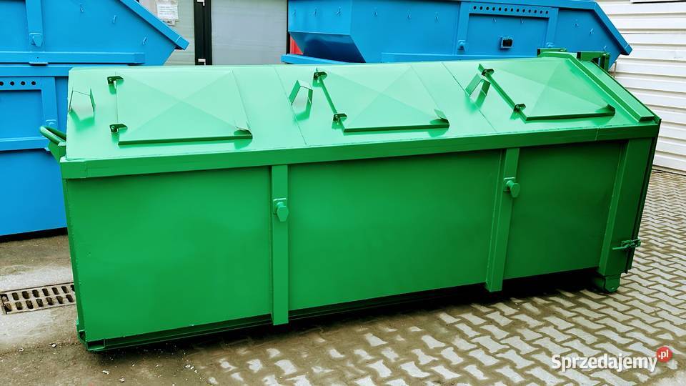 Kontener KP7 KRYTY 6 włazówODPADY pojemnik mazowieckie Warszawa