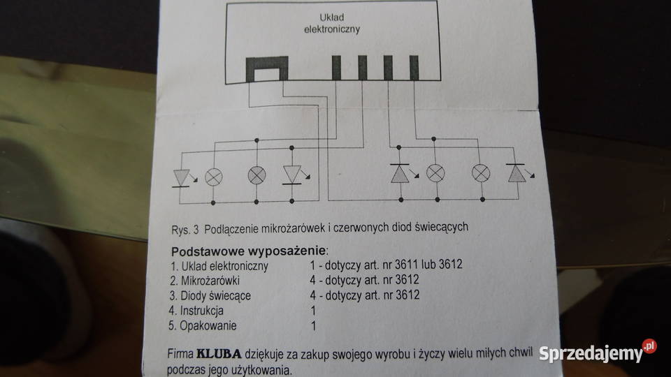 Modele kolejowe Oświetlenie Zestaw KLUBA Radzewice sprzedam