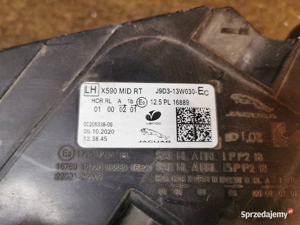 JAGUAR IPACE LAMPA LEWY PRZÓD LED J9D313W030EC Pielgrzymka