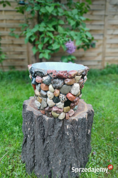Unikatowa dekoracyjna doniczka handmade 1 sztuka