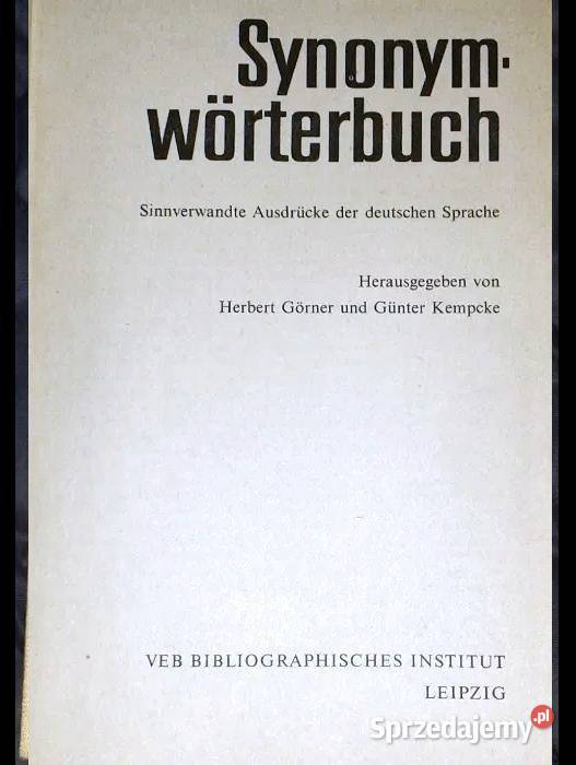 Synonym wrterbuch sinnverwandte Ausdrcke der lubelskie sprzedam