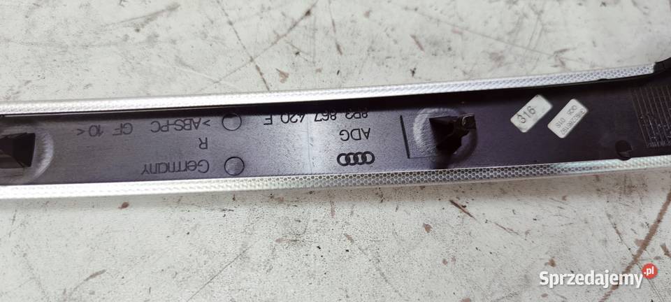 LISTWA DEKOR BOCZKA TYŁ AUDI A3 LIFT 8P3867420E Przystajń