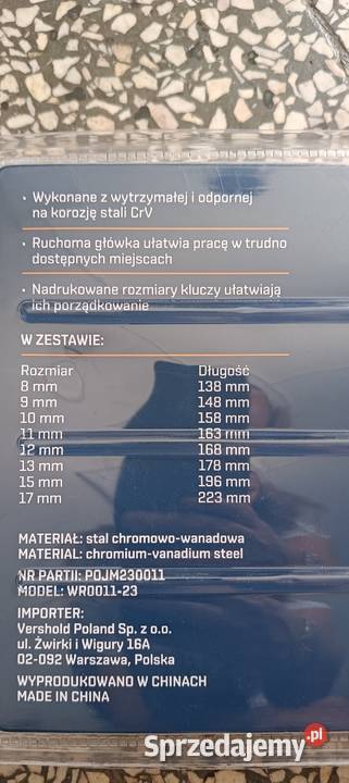 Klucze płasko nasadowe przegubowe Syców