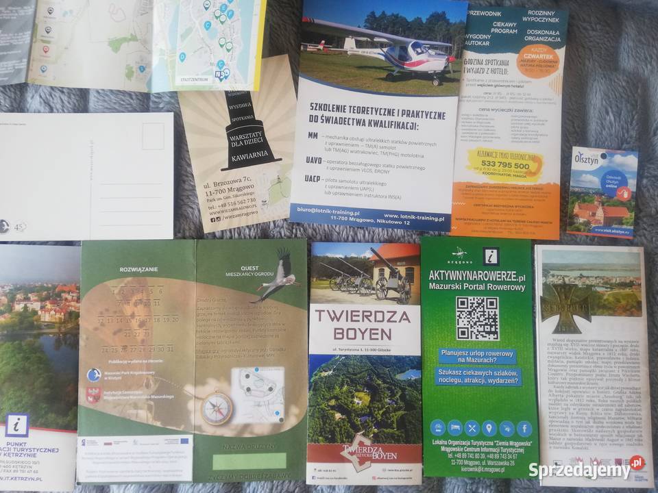 Mazury nowe foldery turystyczne wielkopolskie Wronki sprzedam