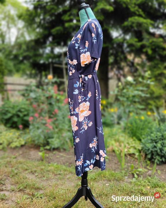 Sukienka HM 44 XXL wiskoza wrap dress midi Odzież damska Szczecin
