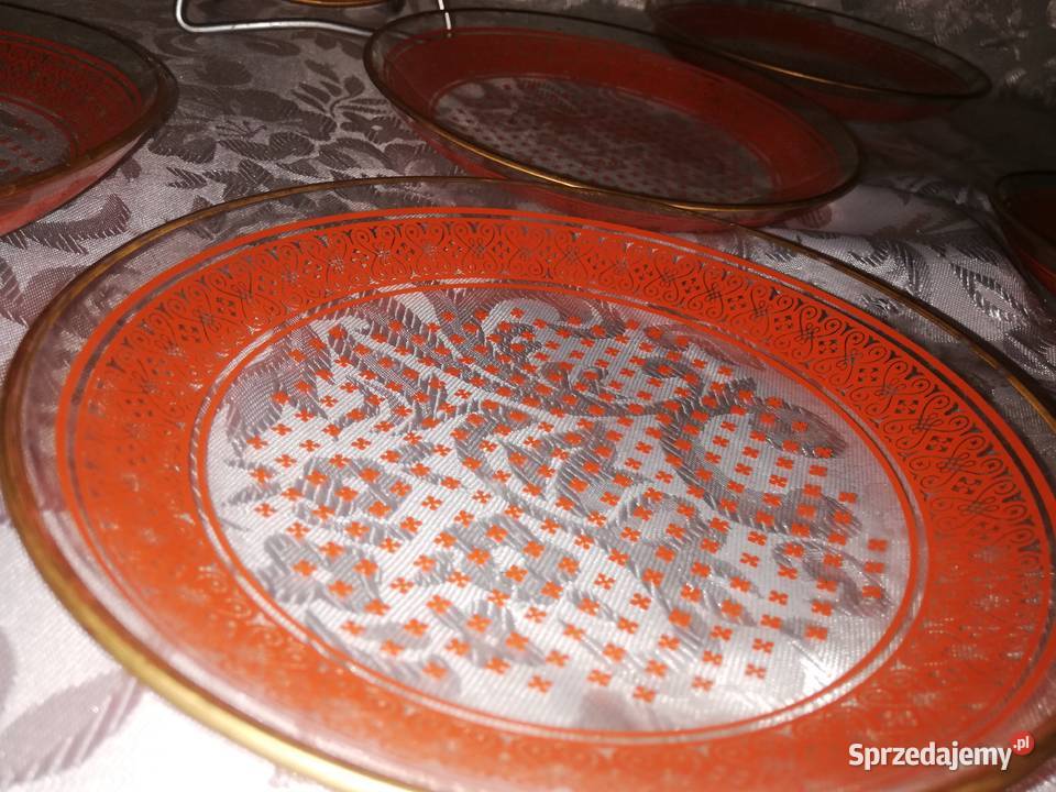 Talerzyki szkło NRD lata 80te XX w Chorzew