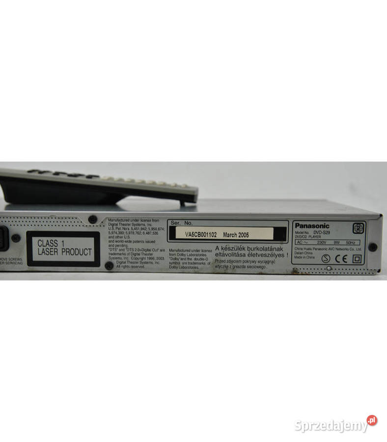 Odtwarzacz DVDCD Panasonic DVDS29 Pilot Wieliczka