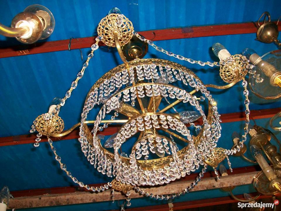 ŻYRANDOL KRYSZTAŁOWY KASKADOWYGRUSZKA 74x 80 przezroczysty kujawsko-pomorskie Topólka