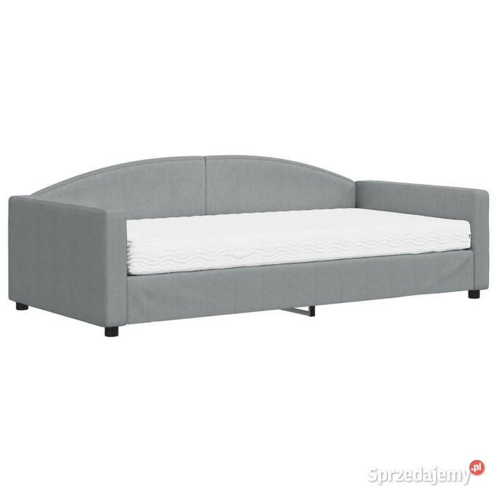 Sofa z materacem do spania jasnoszara tkanina Warszawa sprzedam