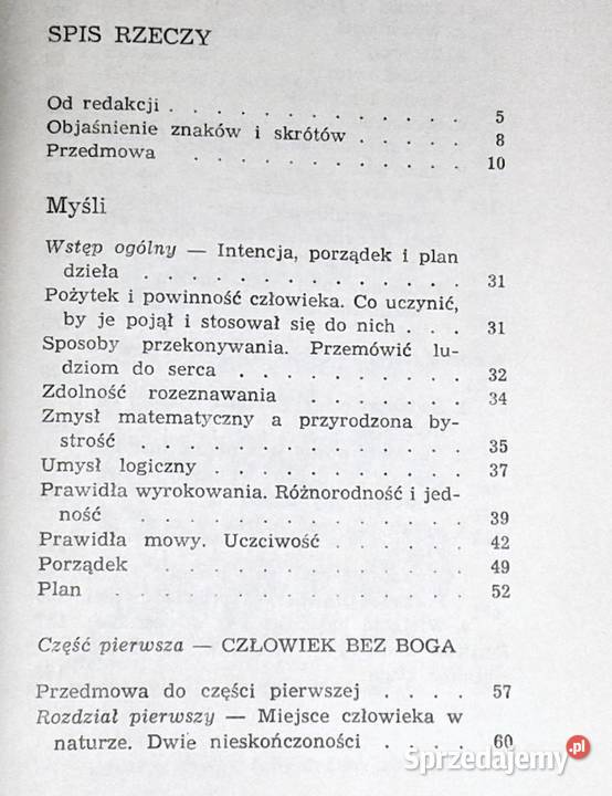 Myśli Blaise Pascal lubelskie