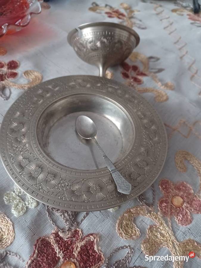 Piękny pojemnik na kawior Mosiądz wielkopolskie Poznań