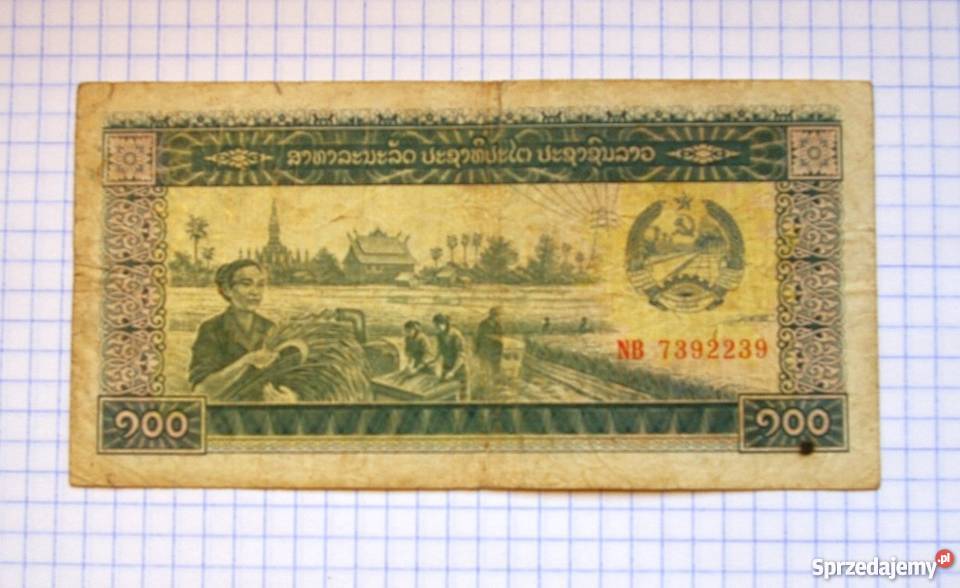 BANKNOT 100 KIP 1979 LAOS Piszczac
