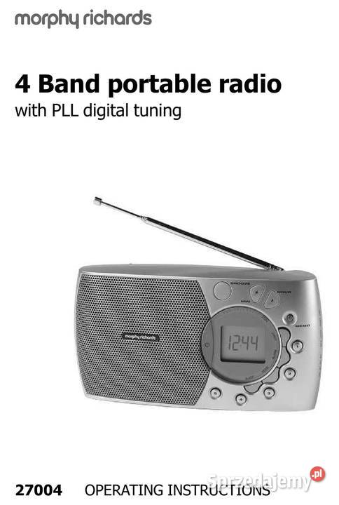 Radio Morphy Richards Portable 4Band with Clock Warszawa