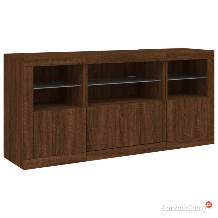 Szafka z oświetleniem LED brązowy dąb 1425x37x67 mazowieckie