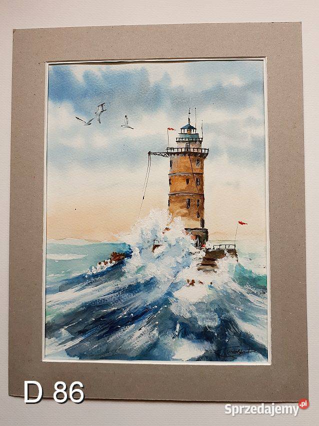 Akwarela Obraz Pejzaż Nowa Sól