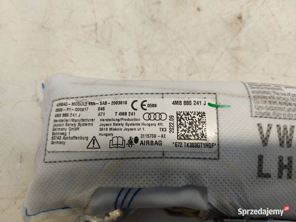Audi Q7 II LIFT 4M0 airbag poduszka fotela lewa