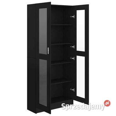 vidaXL Witryna czarna materiał mazowieckie Warszawa