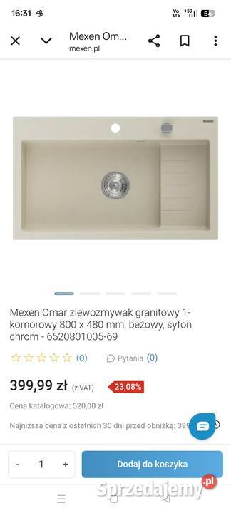 Zlewozmywak Mexen Świerczyniec sprzedam