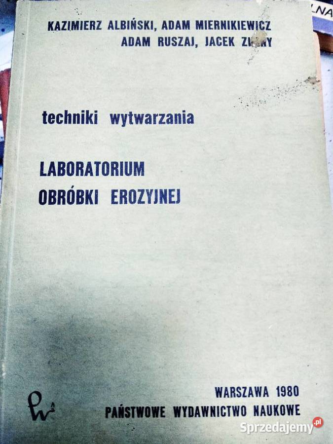 Laboratorium obróbki erozyjnej książka unikat Antykwariat sprzedam