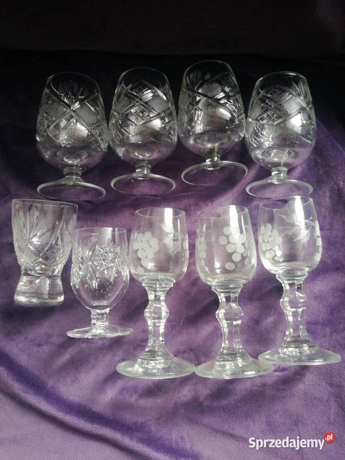 Zestaw różnych kieliszków prl Choszczno