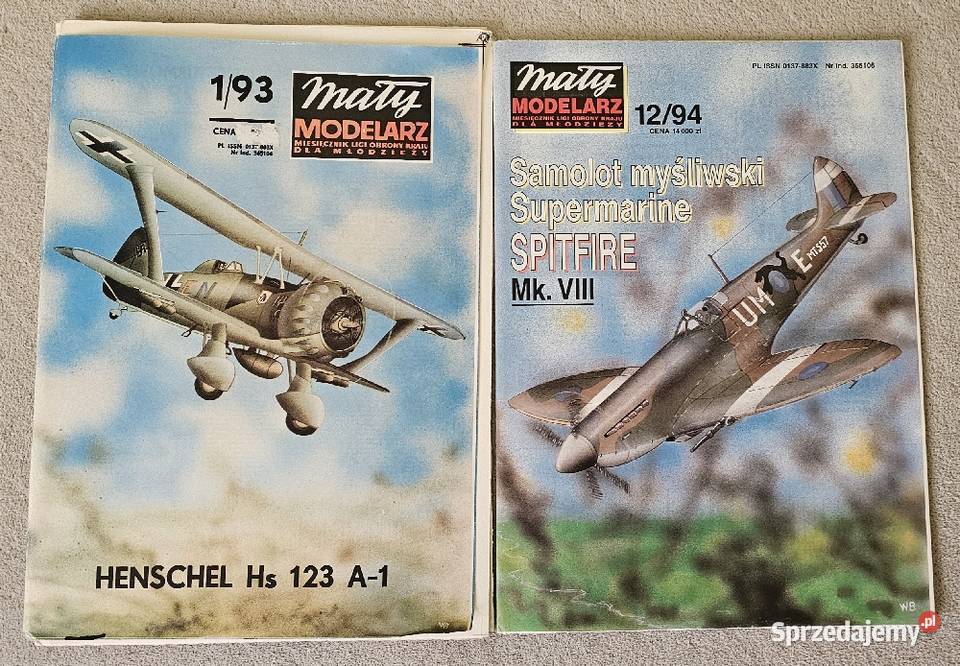 Mały modelarz samoloty Henschel Hs 123 Spitfire Książenice