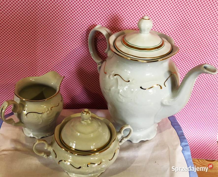 Serwis kawowy herbaciany porcelana PRL Wałbrzych Myślachowice