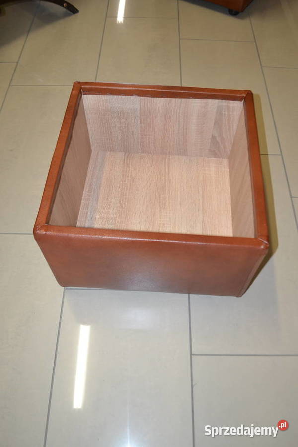 Skórzana pufa otwierana Skórzane pufy z Kędzierzyn-Koźle