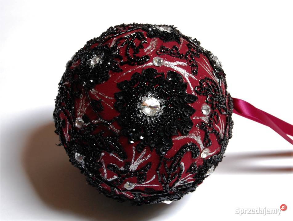 Zawieszka świąteczna bombka kula bordo burgund Lublin