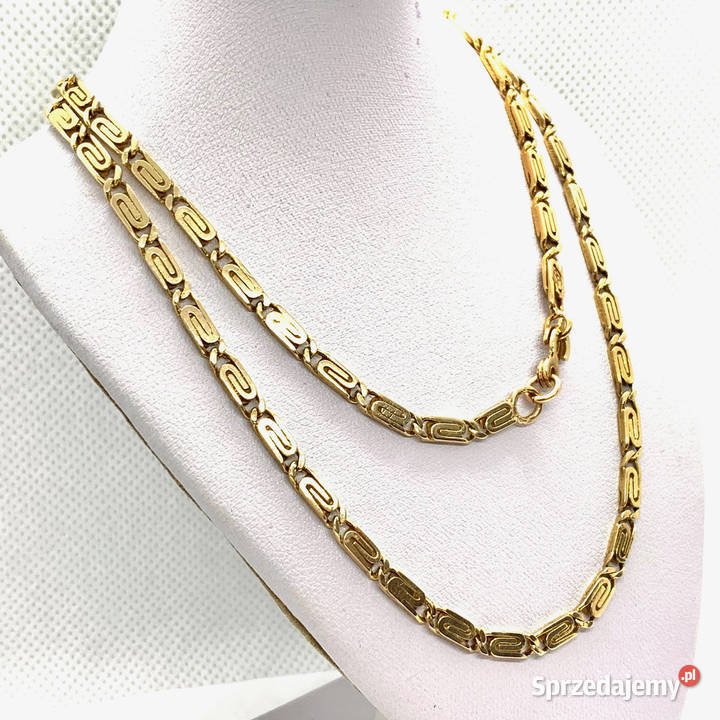Złoty ŁAŃCUSZEK męski 14K splot GRECKI 56 złote Biżuteria dla Panów Warszawa