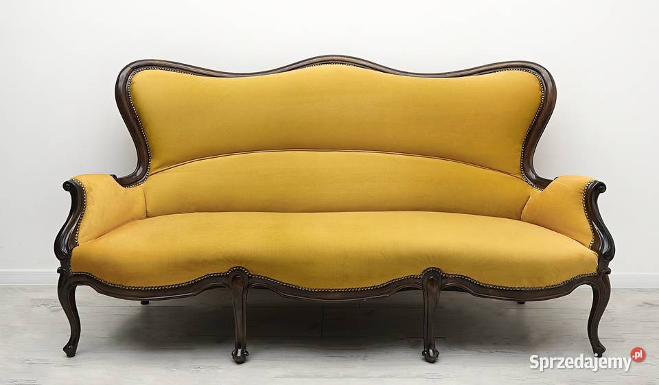 Zabytkowa kanapa z lat 40tych w stylu wielkopolskie Jerka