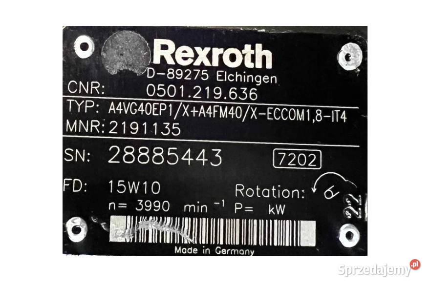 John Deere AL239426 JD PG201962 JD AL208317 Poznań