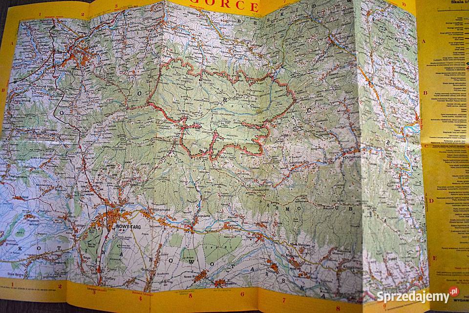 Gorce mapa turystyczna 1985 stan Nieużywana Chełmno