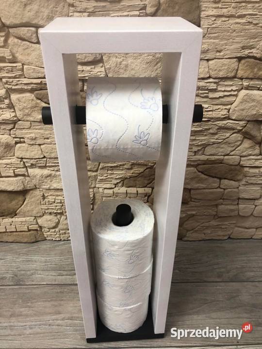 Stojak na papier toaletowy uchwyt drewniany Dębica