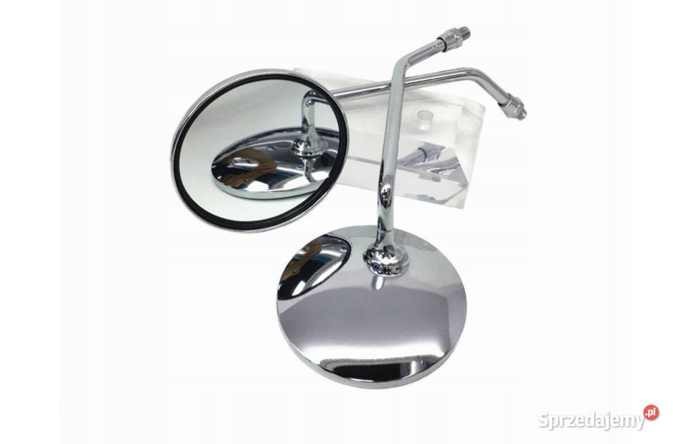LUSTERKA DO MOTOCYKLA SKUTERA OKRĄGŁE CHROM M 8 śląskie