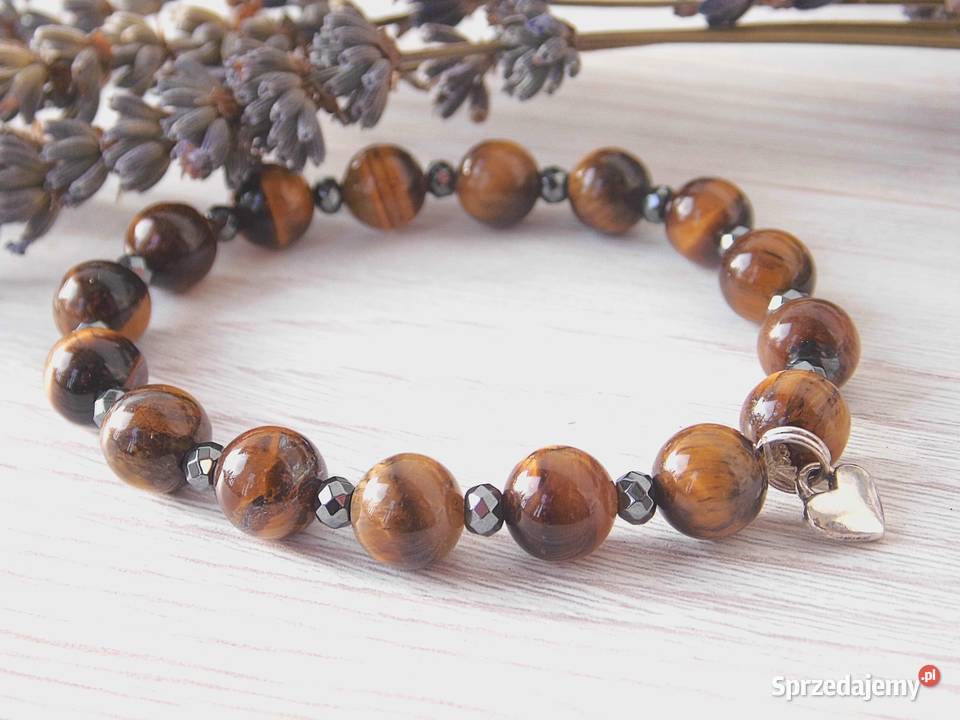 Bransoletki na gumce tygrysie oko hematyt małopolskie Kraków sprzedam