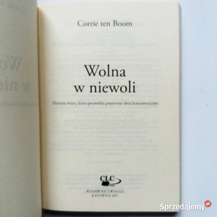 Corrie Ten Boom Wolna w niewoli Łódź sprzedam
