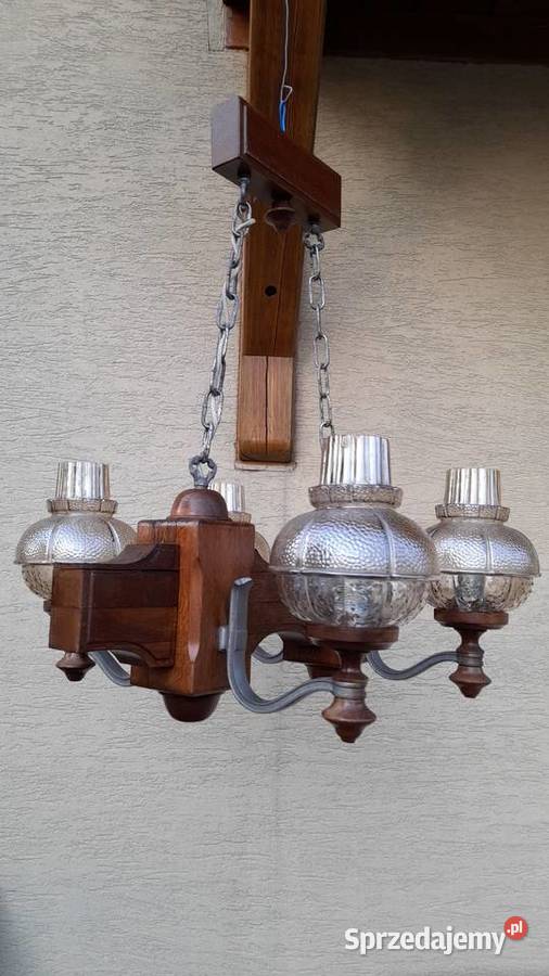 Lampa sufitowa żyrandol stylowy na belce na