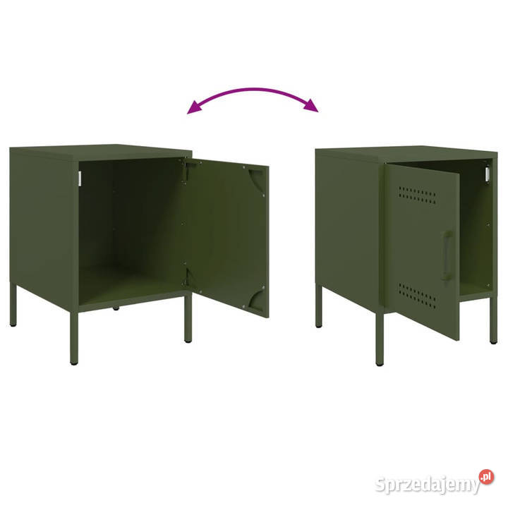 Szafka nocna oliwkowa zieleń 36x39x505 stal Warszawa