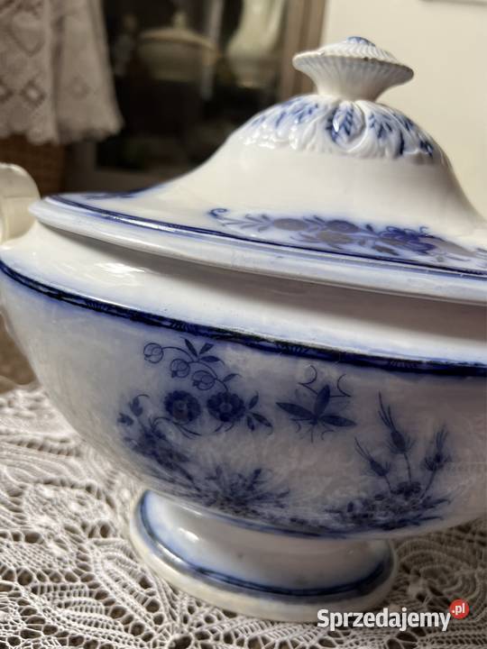 Stara waza porcelanowa snutych sygnowana Boch śląskie