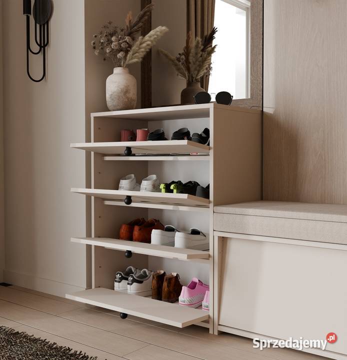 Szafka Na Buty LOKA KASZMIR BEŻ 4 Drzwi Uchylne