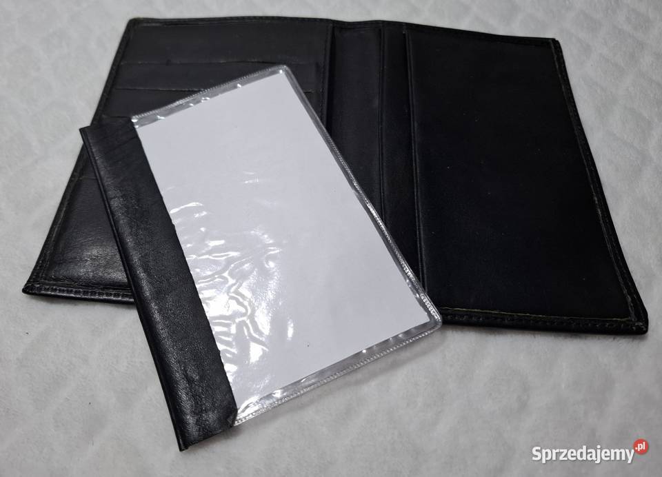 Portfel czarny wkładka na dokumenty 105x21 śląskie