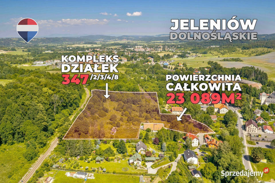 Na sprzedaż działka budowlana 23089 m dolnośląskie Jeleniów sprzedam