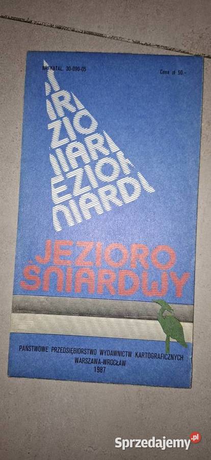 Jezioro Śniardwy unikatowa mapa turystyczna 1987 Łęczyca